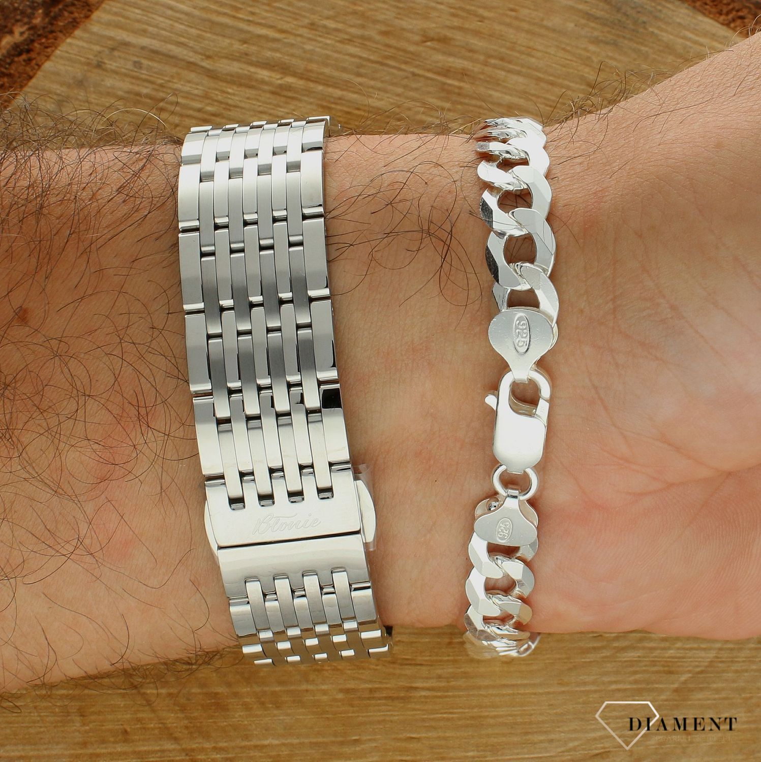 Bransoleta srebrna 925 pancerka 1,2 mm z blaszką DIA-BRA-11510-925 1,2mm. Srebrna bransoletka męska. Srebrna bransoletka z blaszką. Bransoletka srebrna gruba. Bransoletka srebrna na prezent dla mężczyzny..jpg